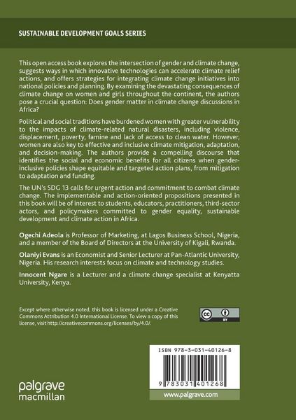Produktbild: Gender Equality, Climate Action, and Technological Innovation for Sustainable Development in Africa