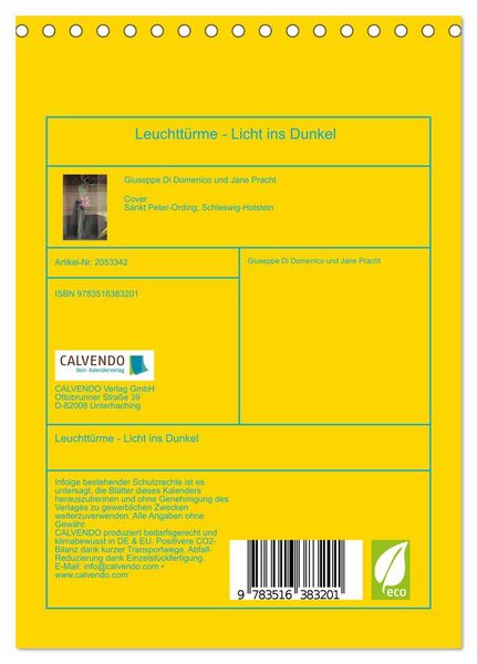Produktbild: Leuchtt&uuml;rme - Licht ins Dunkel (Tischkalender 2026 DIN A5 hoch), CALVENDO Monatskalender