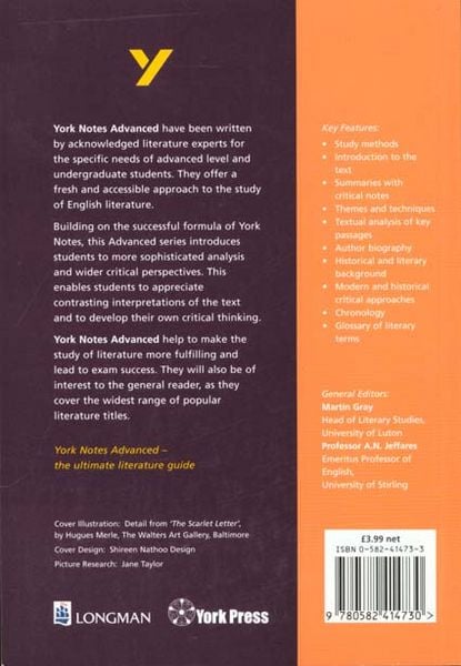 Produktbild: The Scarlet Letter (York Notes Advanced) English Literature Study Guide - for 2026, 2027 exams