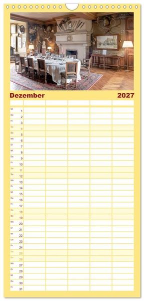 Produktbild: Familienplaner 2027 - F&uuml;rstliche K&uuml;chen und Tafeln mit 5 Spalten (Wandkalender, 21 x 45 cm) CALVENDO