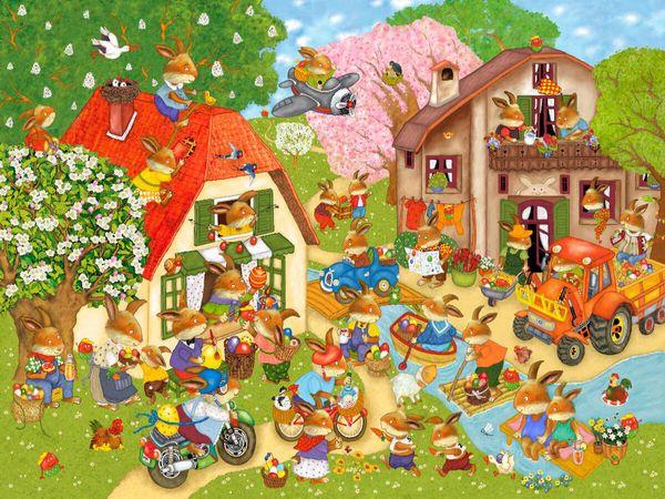 Produktbild: Im Osterhasendorf (Puzzle)