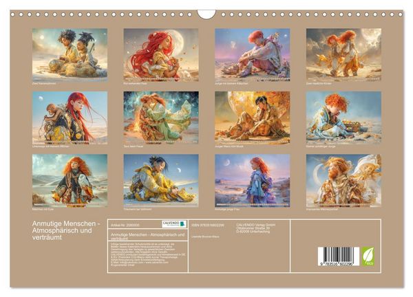 Produktbild: Anmutige Menschen - Atmosph&auml;risch und vertr&auml;umt (Wandkalender 2026 DIN A3 quer), CALVENDO Monatskalender