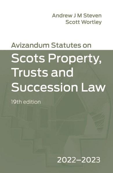 Produktbild: Avizandum Statutes on Scots Property, Trusts & Succession Law