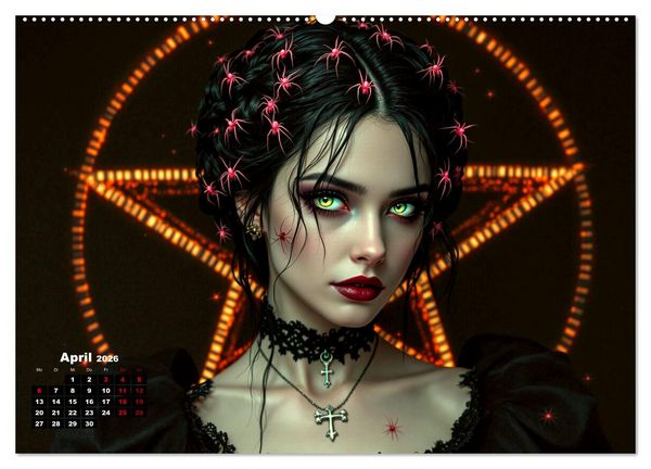 Produktbild: Goth Fantasie (Wandkalender 2026 DIN A2 quer), CALVENDO Monatskalender