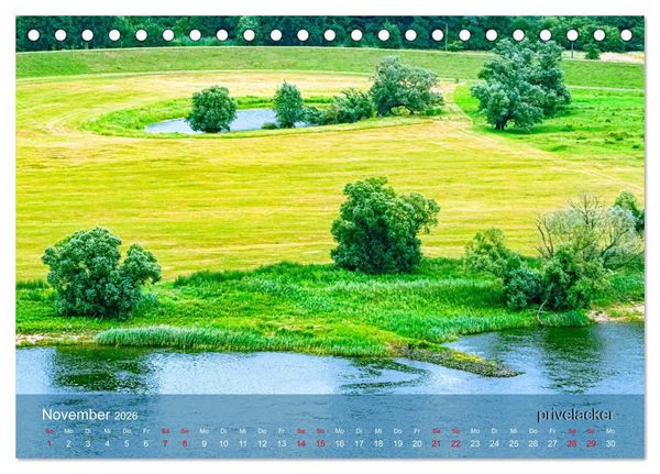 Produktbild: der elbestrom landschaft (Tischkalender 2026 DIN A5 quer), CALVENDO Monatskalender