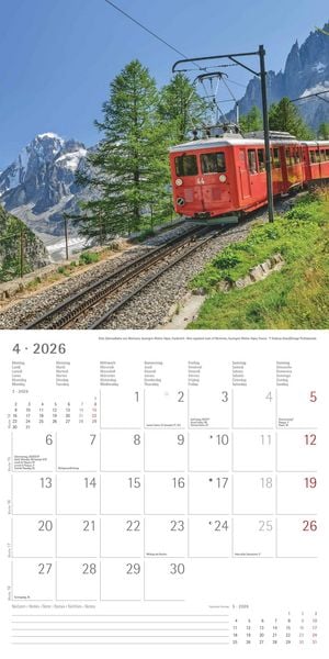 Produktbild: Alpha Edition - Alpen 2026 Broschürenkalender, 30x30cm, Wandkalender mit Platz für Notizen und Termine, Aufnahmen der Alpen, Monatsübersicht und Ferie