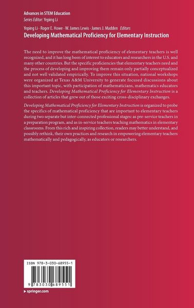 Produktbild: Developing Mathematical Proficiency for Elementary Instruction