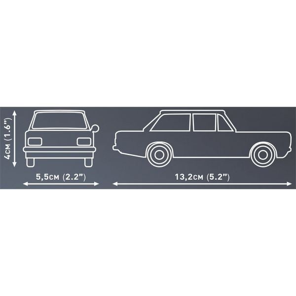Produktbild: COBI Youngtimer 24597 - Opel Rekord C-Schwarze Witwe, Bausatz, 1:35, 138 Bauteile