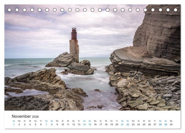 Produktbild: Neuseelands Leuchtt&uuml;rme (Tischkalender 2026 DIN A5 quer), CALVENDO Monatskalender