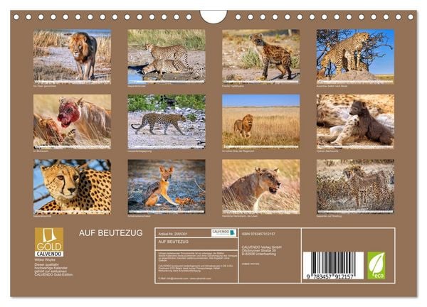 Produktbild: AUF BEUTEZUG (Wandkalender 2026 DIN A4 quer), CALVENDO Monatskalender