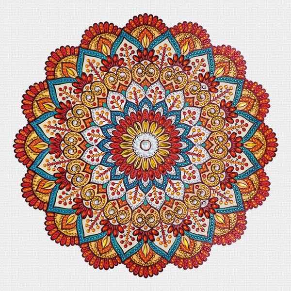 Produktbild: Diamond Painting "Diamantane Mandala Set 6", rot / orange / petrol