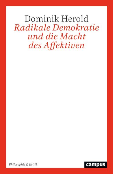 Produktbild: Radikale Demokratie und die Macht des Affektiven