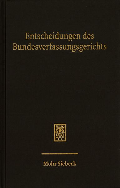 Produktbild: Entscheidungen des Bundesverfassungsgerichts (BVerfGE)