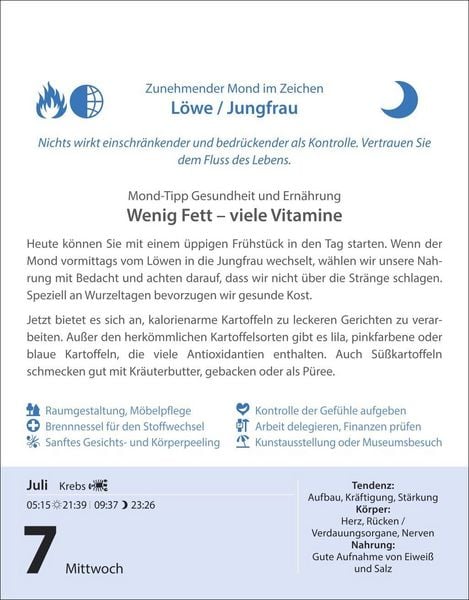 Produktbild: Leben mit dem Mond Tagesabrei&szlig;kalender 2027 - Praktische Tipps Tag f&uuml;r Tag