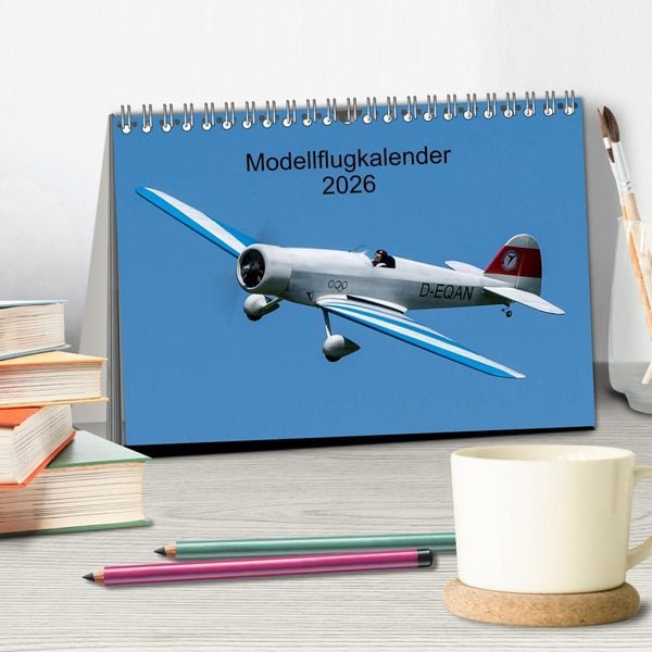 Produktbild: Modellflugkalender 2026 (Tischkalender 2026 DIN A5 quer), CALVENDO Monatskalender
