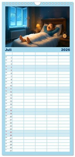 Produktbild: Familienplaner 2026 - K&auml;lteanbeter mit 5 Spalten (Wandkalender, 21 x 45 cm) CALVENDO