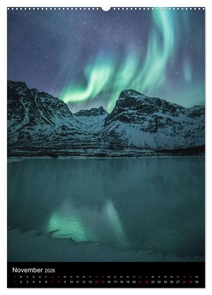 Produktbild: Nordlichtn&auml;chte (hochwertiger Premium Wandkalender 2026 DIN A2 hoch), Kunstdruck in Hochglanz
