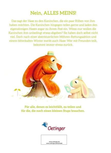 Produktbild: Meins! Der Hase, der nicht teilen wollte