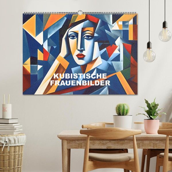Kubistische Frauen Bilder (Wandkalender 2025 DIN A2 quer), CALVENDO Monatskalender