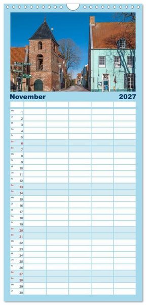 Produktbild: Familienplaner 2027 - Greetsiel in Ostfriesland mit 5 Spalten (Wandkalender, 21 x 45 cm) CALVENDO