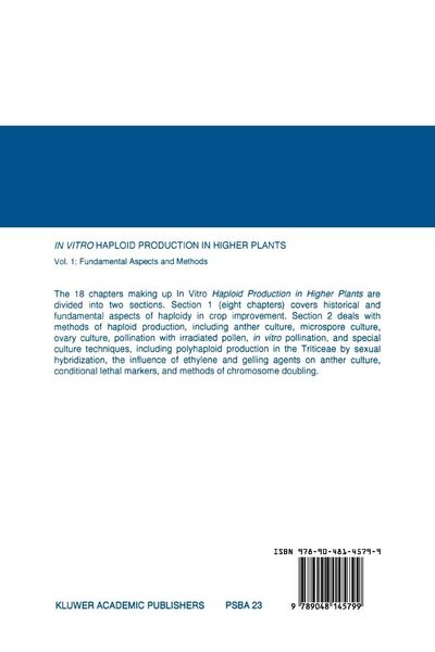 Produktbild: In Vitro Haploid Production in Higher Plants