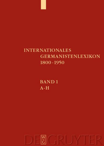 Produktbild: Internationales Germanistenlexikon 1800-1950, 3 Teile