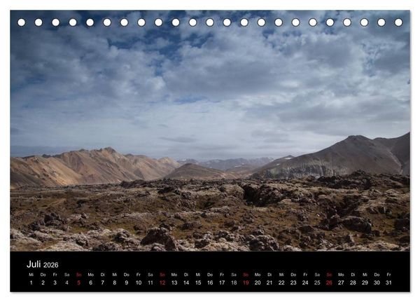 Produktbild: Island - Iceland - &Iacute;sland (Tischkalender 2026 DIN A5 quer), CALVENDO Monatskalender