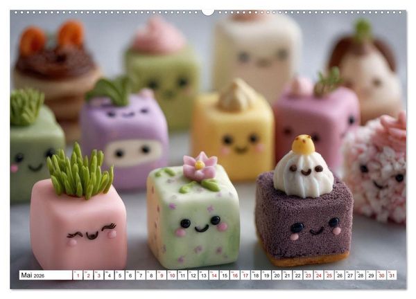 Produktbild: Kawaii-Gl&uuml;cksmomente (hochwertiger Premium Wandkalender 2026 DIN A2 quer), Kunstdruck in Hochglanz
