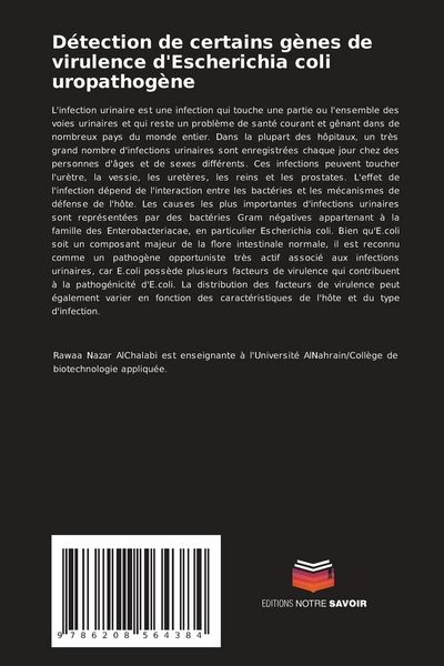 Produktbild: D&eacute;tection de certains g&egrave;nes de virulence d'Escherichia coli uropathog&egrave;ne