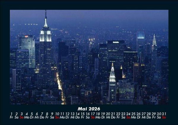 Produktbild: New York 2026 Fotokalender DIN A5