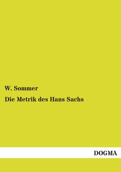 Produktbild: Die Metrik des Hans Sachs