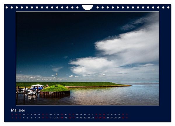 Produktbild: Wolken, Watt und Wellen. Fotografische Impressionen vom Jadebusen. (Wandkalender 2026 DIN A4 quer), CALVENDO Monatskalender