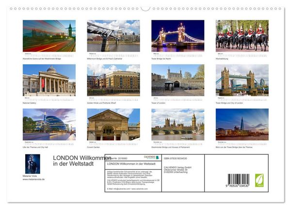 Produktbild: LONDON Willkommen in der Weltstadt (hochwertiger Premium Wandkalender 2026 DIN A2 quer), Kunstdruck in Hochglanz