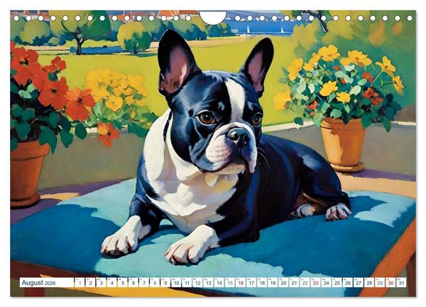 Produktbild: Frenchies (Wandkalender 2026 DIN A4 quer), CALVENDO Monatskalender