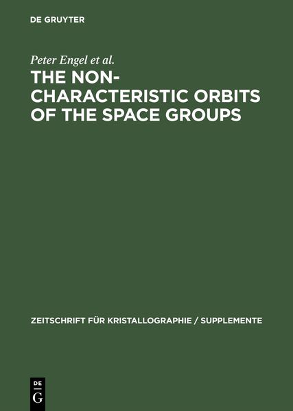 Produktbild: The Non-characteristic Orbits of the Space Groups