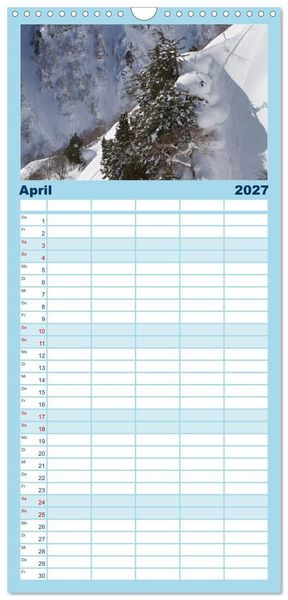 Produktbild: Familienplaner 2027 - Faskination mit 5 Spalten (Wandkalender, 21 x 45 cm) CALVENDO
