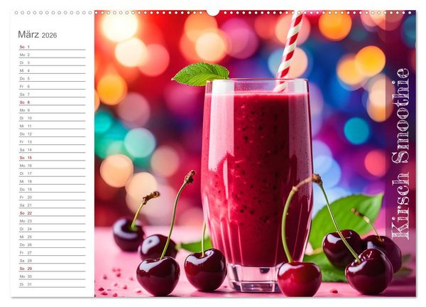 Produktbild: Kirschlust - K&ouml;stlichkeiten aus und mit Kirschen (hochwertiger Premium Wandkalender 2026 DIN A2 quer), Kunstdruck in Hochglanz