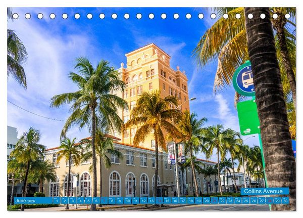 Produktbild: Colorful Miami (Desk Calendar 2026 DIN A5 landscape), CALVENDO 12 Month DeskCalendar