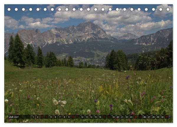 Produktbild: Dolomiten 2027 - Die wei&szlig;en Berge (Tischkalender 2027 DIN A5 quer), CALVENDO Monatskalender