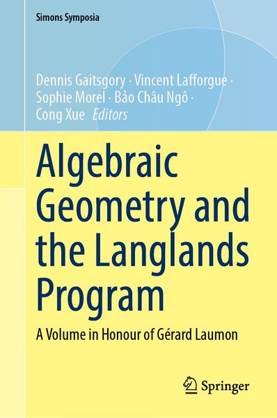 Produktbild: Algebraic Geometry and the Langlands Program