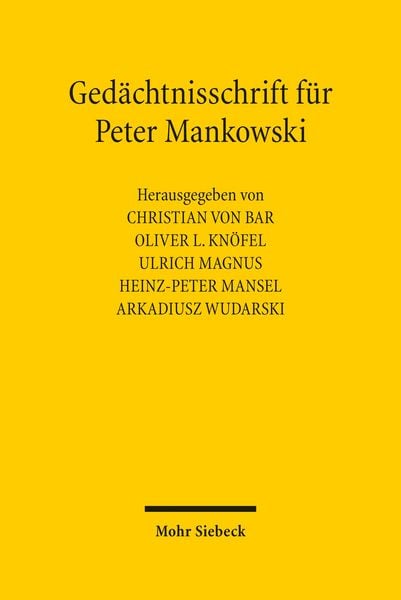 Produktbild: Ged&auml;chtnisschrift f&uuml;r Peter Mankowski