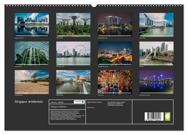 Produktbild: Singapur entdecken (hochwertiger Premium Wandkalender 2026 DIN A2 quer), Kunstdruck in Hochglanz