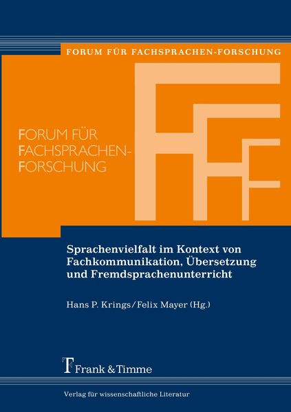 Produktbild: Sprachenvielfalt im Kontext von Fachkommunikation, &Uuml;bersetzung und Fremdsprachenunterricht