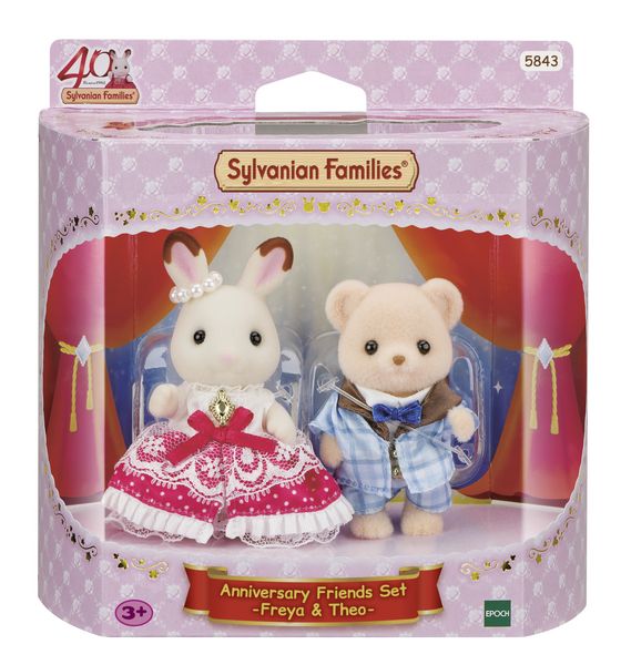 Produktbild: Sylvanian Families 5843 - 40. Jubil&auml;um: Freya & Theo Freunde Figurenset