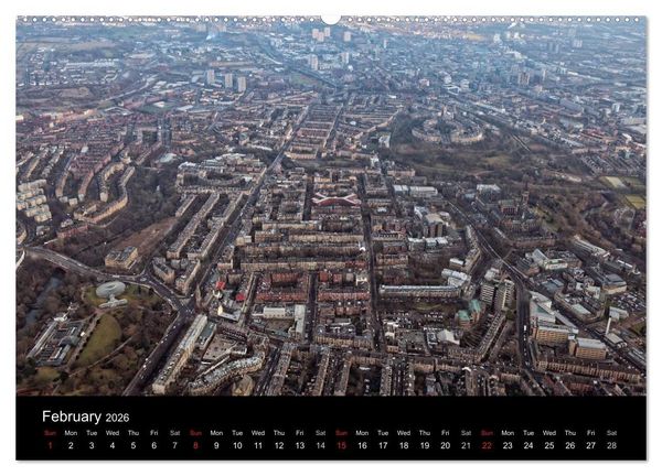 Produktbild: Glasgow from the Air (High Quality Premium Wall Calendar 2026 DIN A2 landscape),CALVENDO 12 Month Wall Calendar