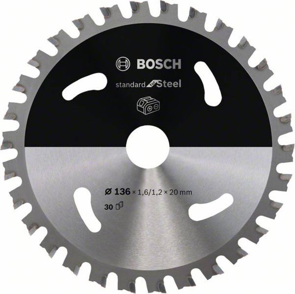 Bosch Accessories 2608837746 Kreissägeblatt 136 x 20mm Zähneanzahl: 30 1St.