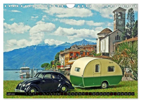 Produktbild: Miniaturwelten des Campings (Wandkalender 2026 DIN A4 quer), CALVENDO Monatskalender