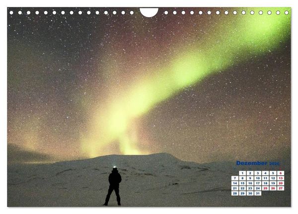 Produktbild: Faszinierende Lichterscheinungen am Himmel - Polarlichter (Wandkalender 2026 DIN A4 quer), CALVENDO Monatskalender