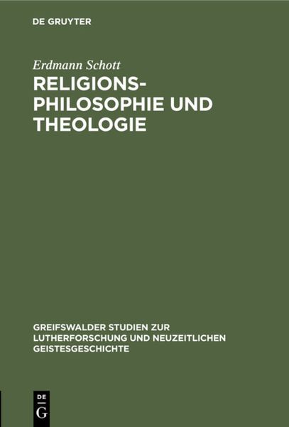 Produktbild: Religionsphilosophie und Theologie