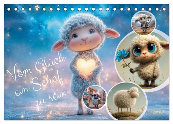 Produktbild: Vom Gl&uuml;ck ein Schaf zu sein (Tischkalender 2027 DIN A5 quer), CALVENDO Monatskalender